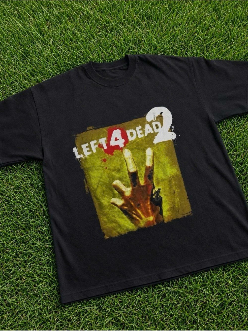Left 4 Dead 2 Black Graphic Tee - Gaming Logo Shirt
